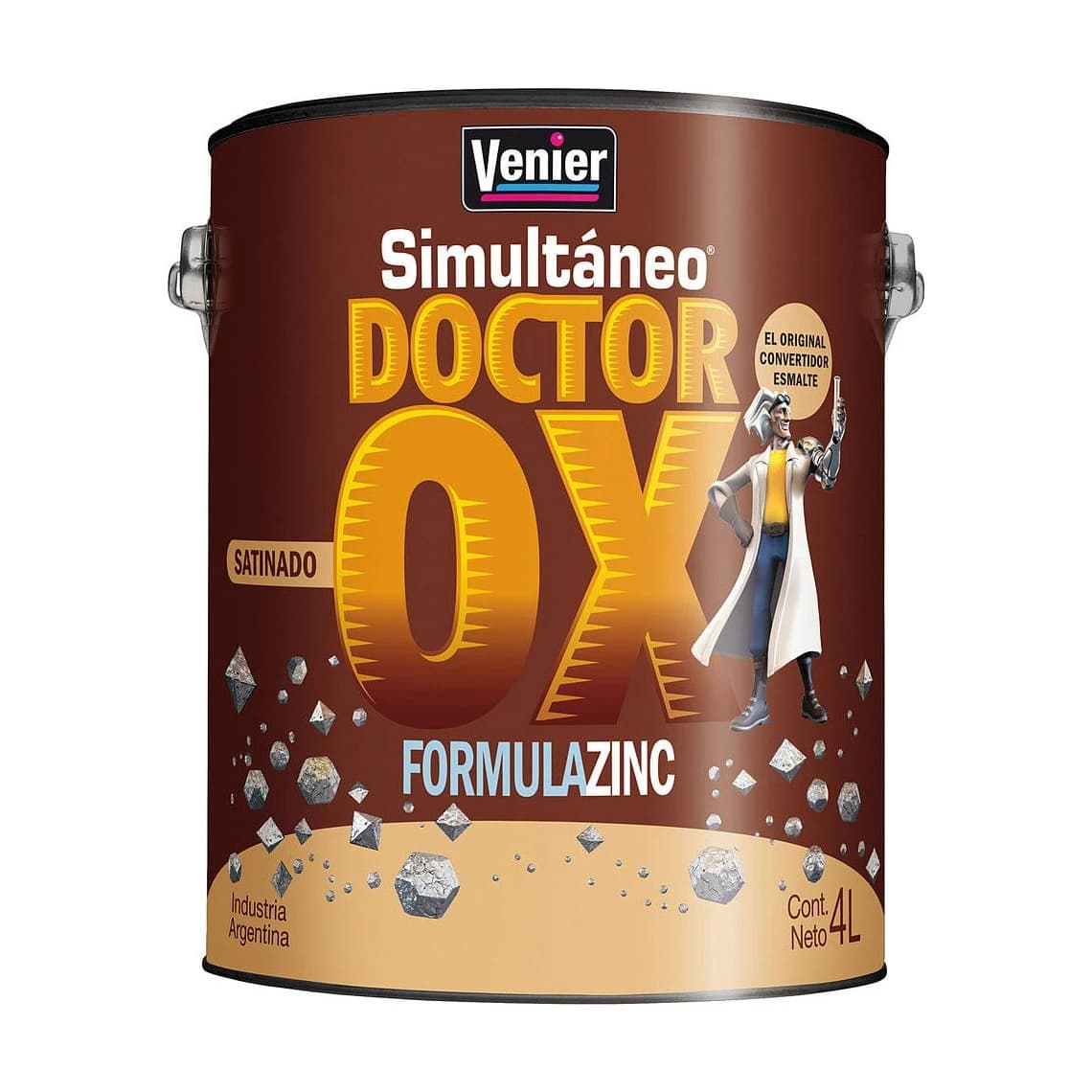 Dr. Ox. esmalte satinado negro x4 lt