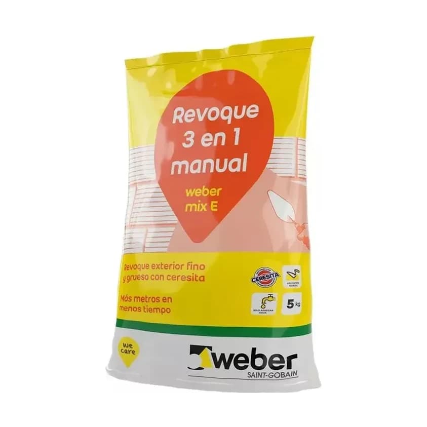 Revoque mix exterior 3 en 1 x5 kg