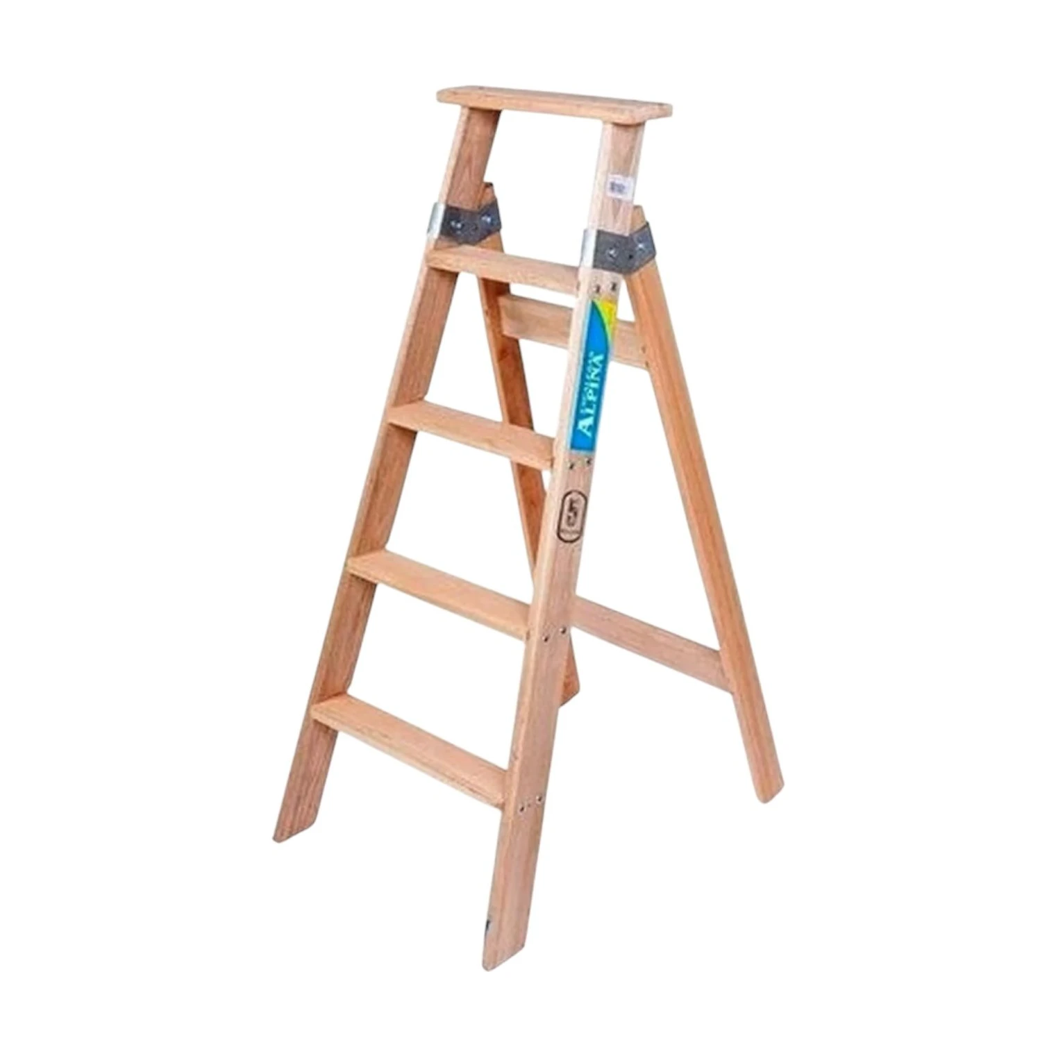 Escalera madera familiar escalón plano 4 esc 0,96 m