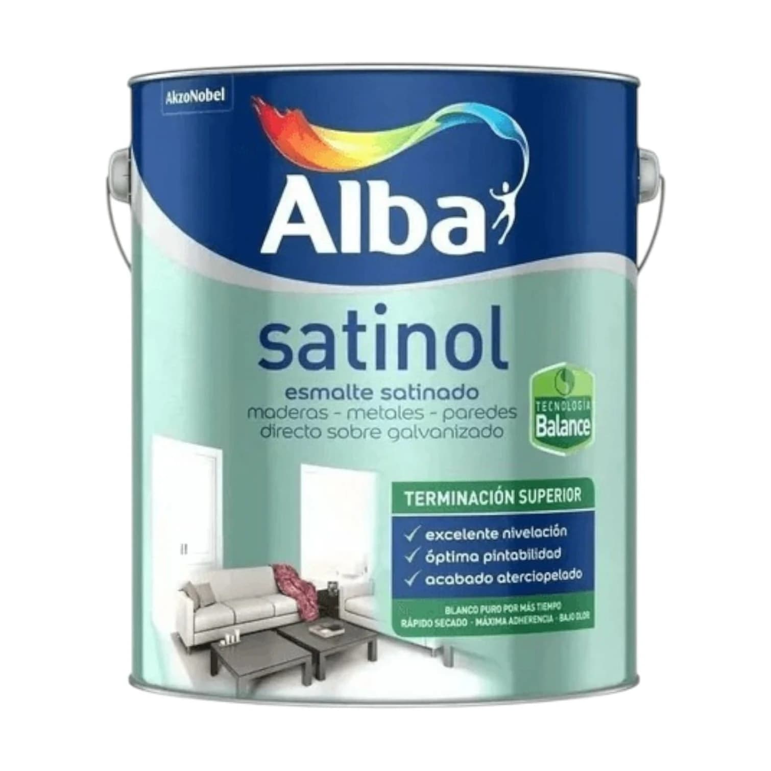 Satinol balance esmalte satinado teja x1 lt