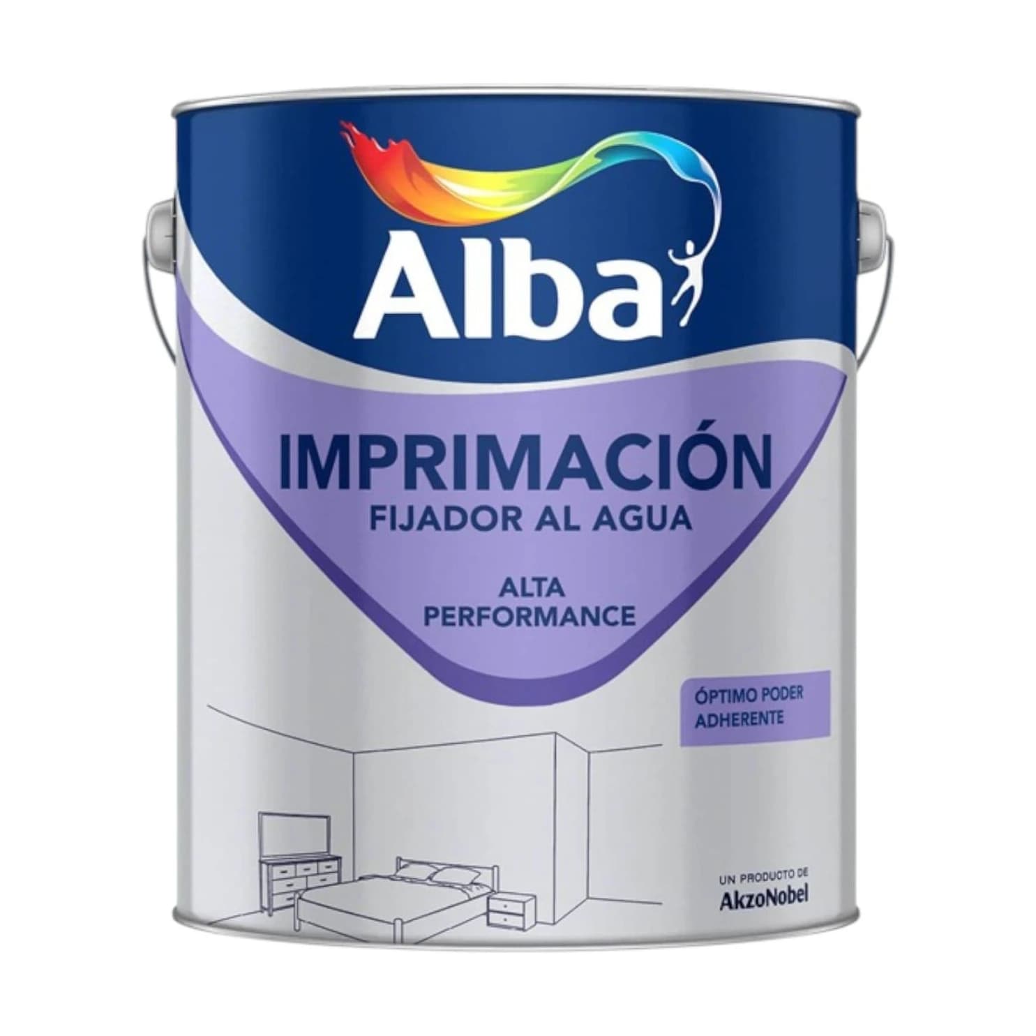 Fijador e imprimación premium al agua blanco x4 lt