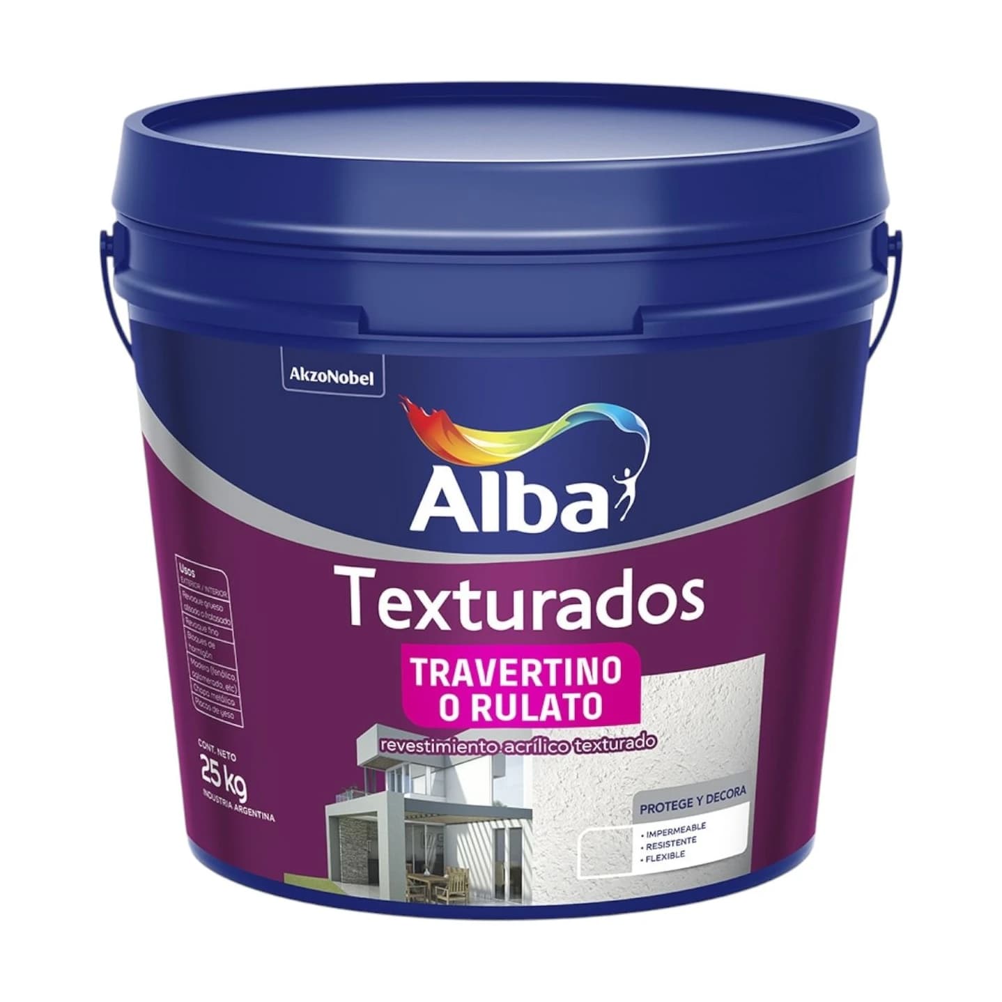 Texturados travertino mediano blanco x6 kg