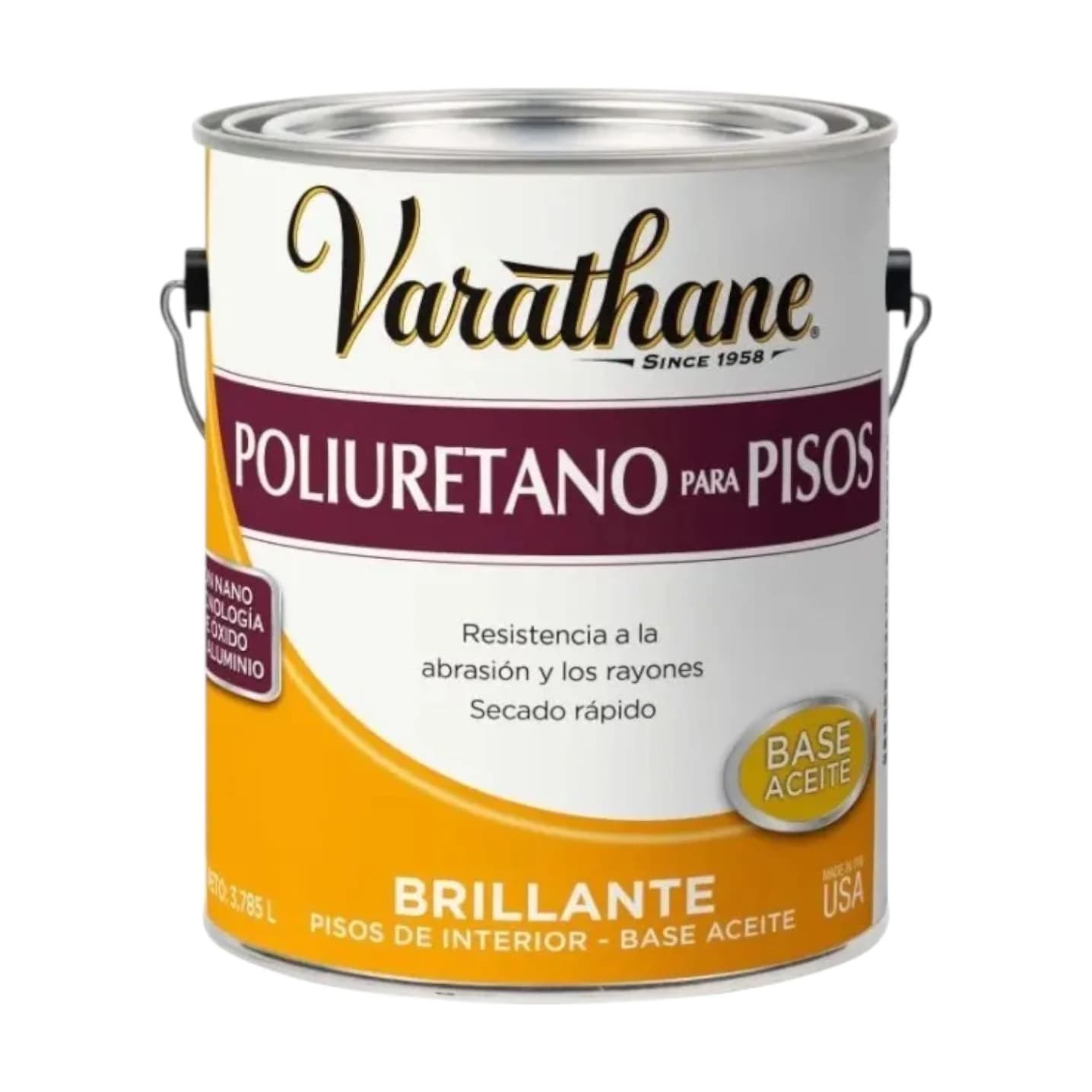 Poliuretano p/pisos al aceite brillante x4 lt