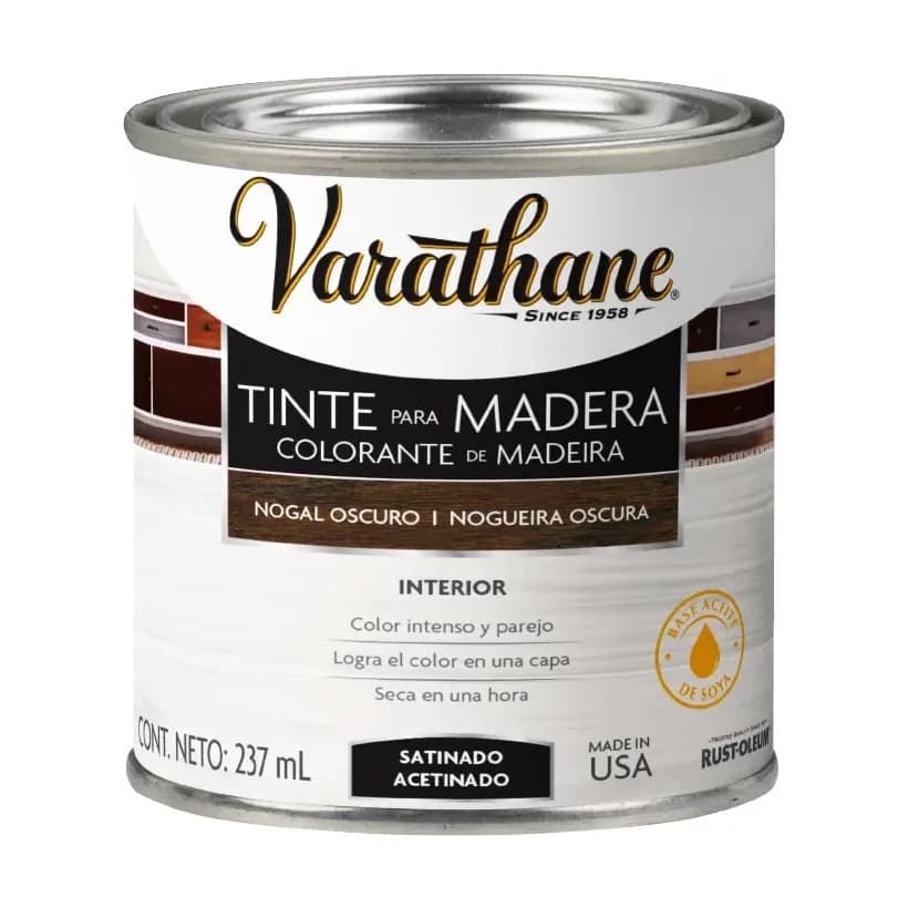 Tinta p/madera x237 ml nogal oscuro