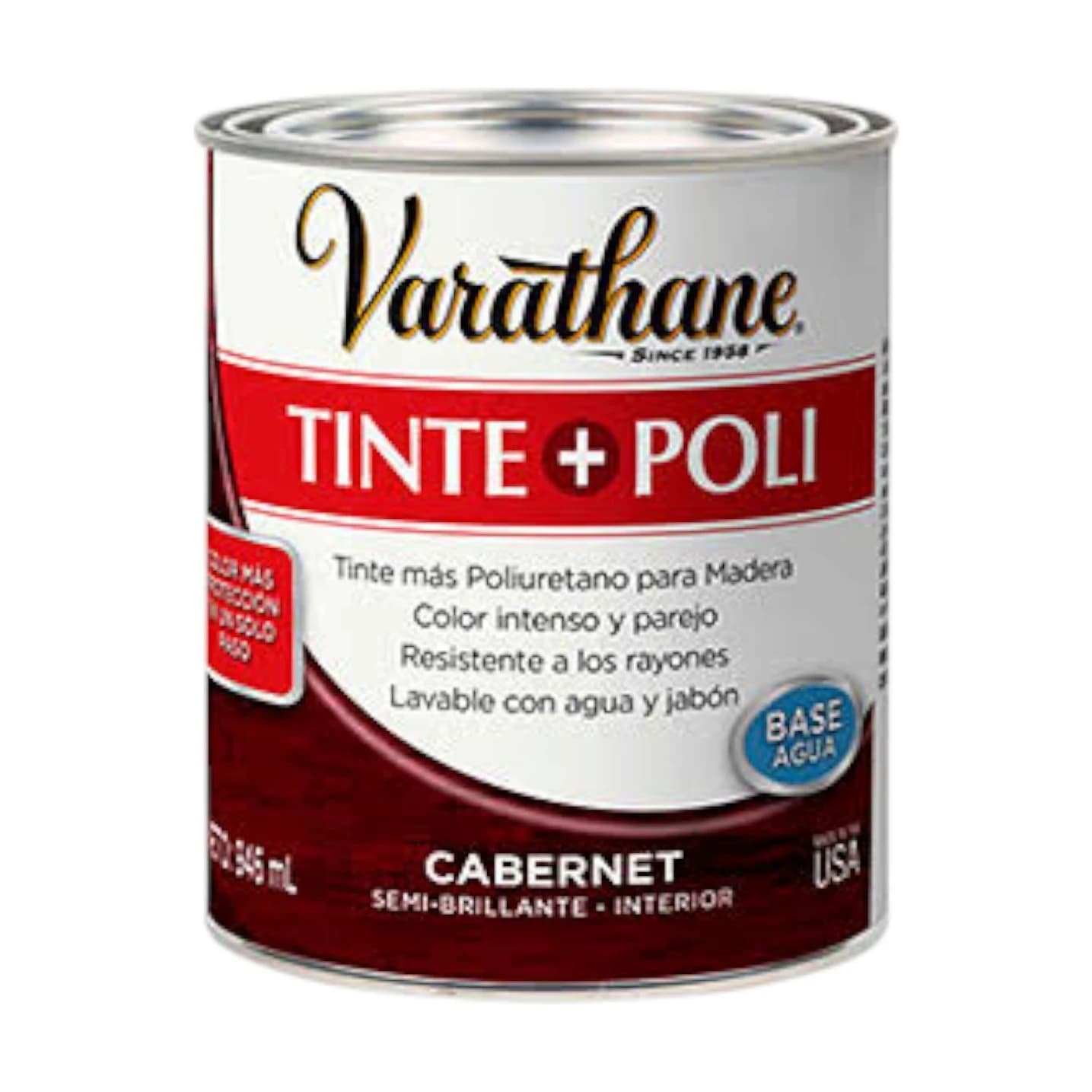 Tinte + poliuretano cabernet x1 lt