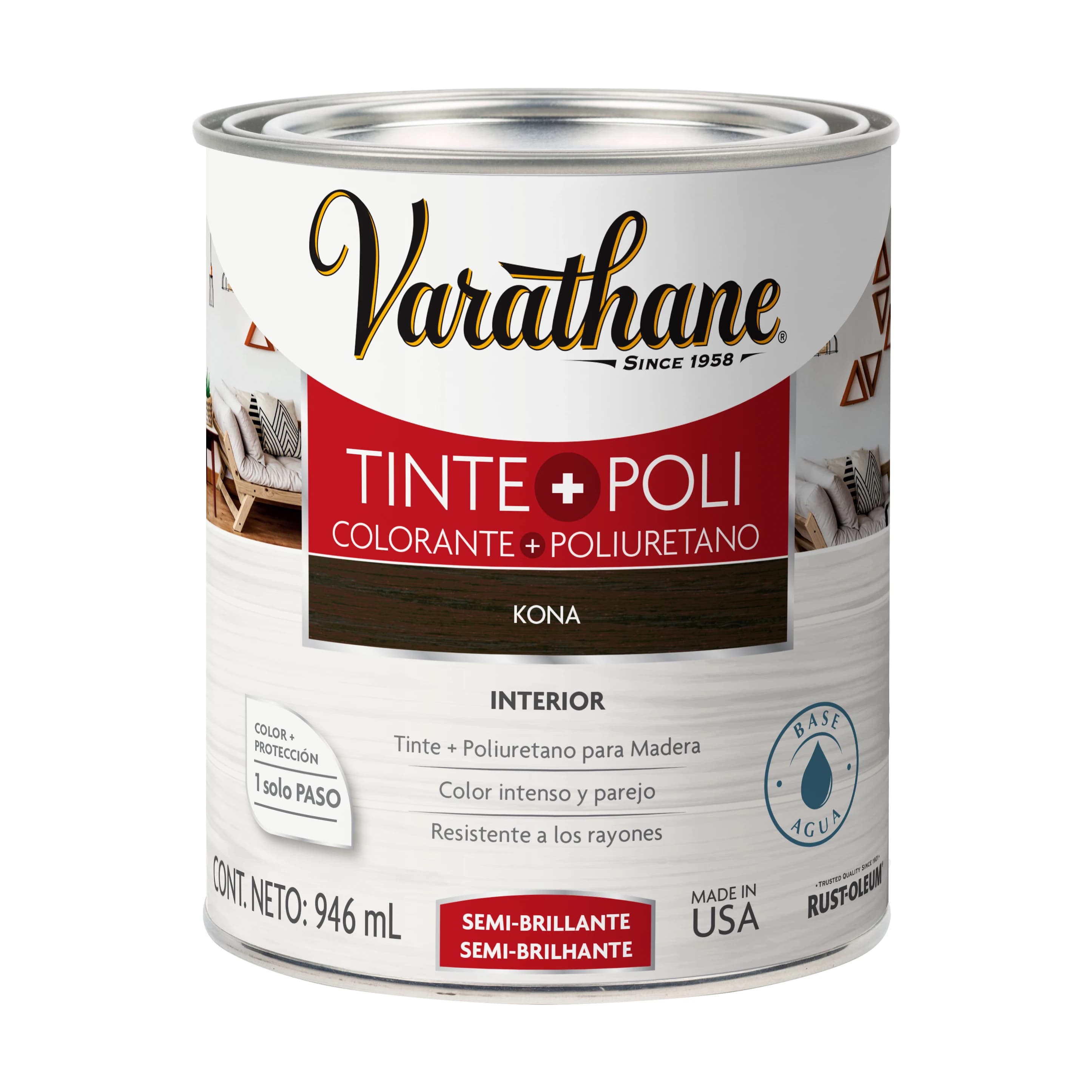 Tinte + poliuretano kona x1 lt