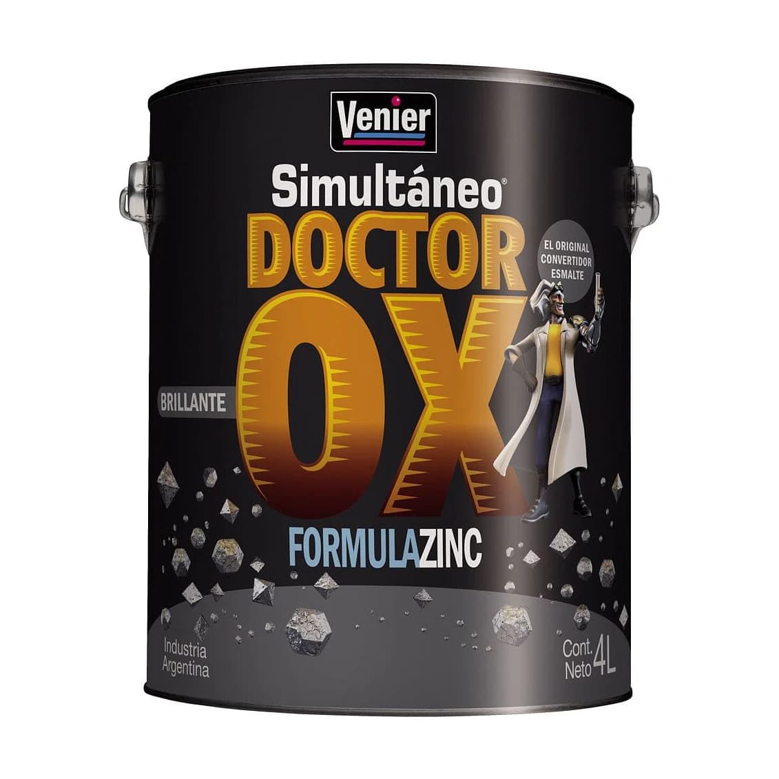 Dr. Ox. esmalte brillante gris x4 lt